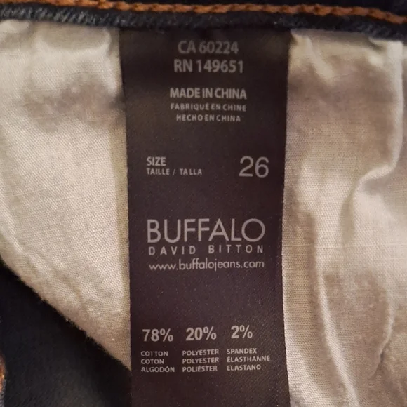 Buffalo David Bitton Blue Jeans with Red Accents. Excellent Condition Size 26 - Picture 12 of 13